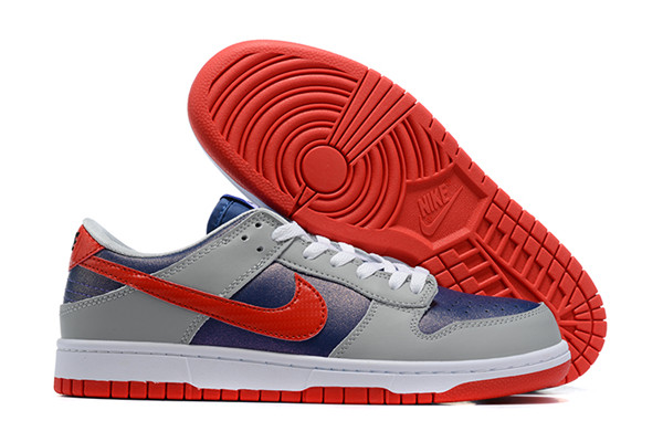 Women's Dunk Low SB Gray/Blue/Red Shoes 159
